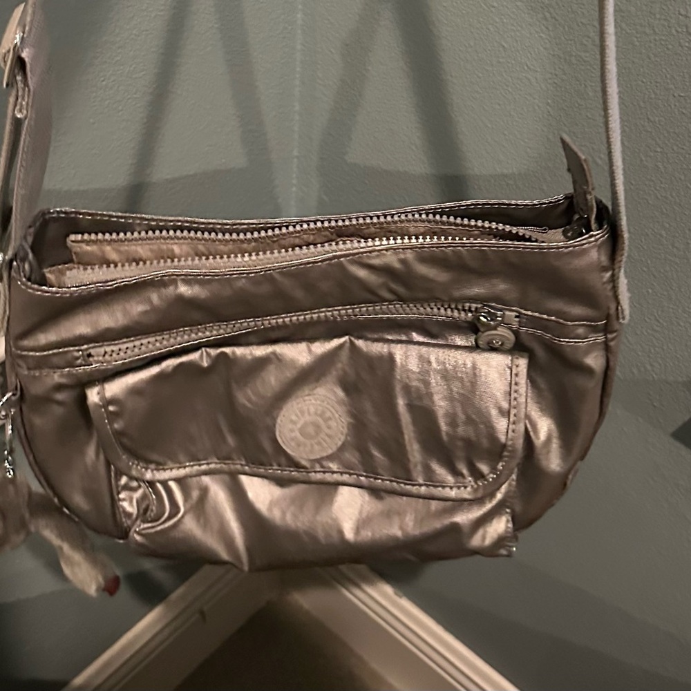 Silver Shoulder Bag and Pouch Kipling
